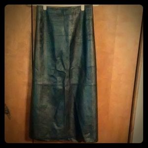 Elizabeth by Liz Claiborne black leather skirt sz